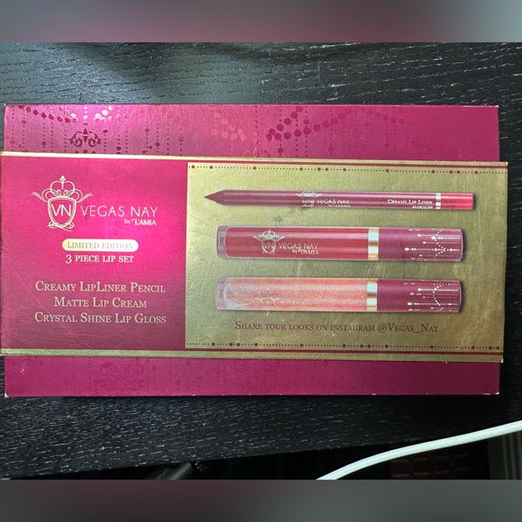 VEGAS NAY By L’amia 3 Piece Lip Set - Picture 1 of 3